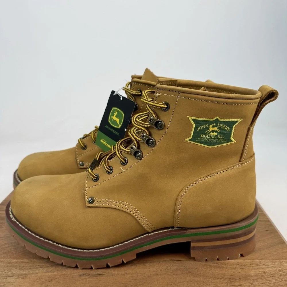 New Mens Skechers‎ x John Deere Cascades Leather Work Boots Shoes 13 D